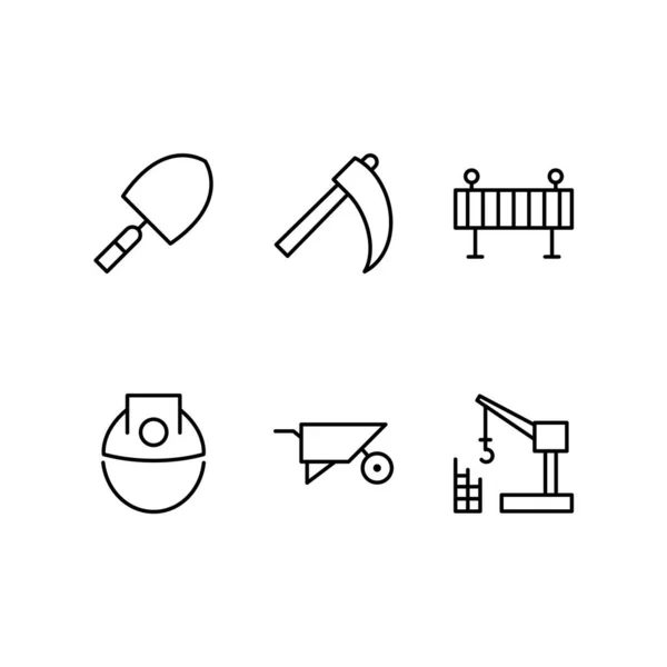 Icon Set Der Konstruktion Für Den Persönlichen Und Kommerziellen Gebrauch — Stockvektor