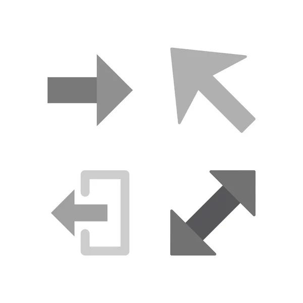 Ensemble Éléments Base Icônes Sur Fond Blanc Éléments Isolés Vectoriels — Image vectorielle