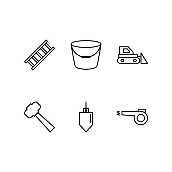 Conjunto Iconos Construcción Para Uso Personal Comercial — Archivo Imágenes Vectoriales