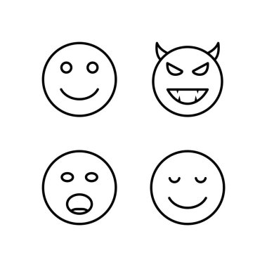  Kişisel ve ticari kullanım için 4 simge emojisi...