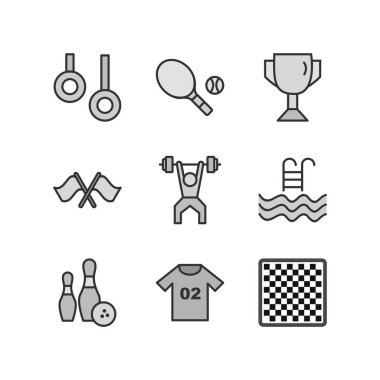 Kişisel ve iletişim için spor ve oyun simgesi...