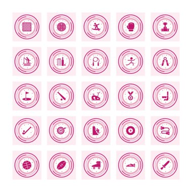 Kişisel ve iletişim için spor ve oyun simgesi...