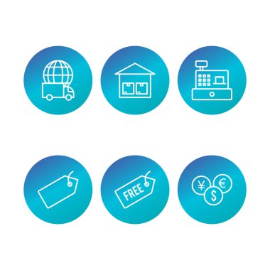 Kişisel ve Ticari Kullanım İçin 6 E-Ticaret Simgesi...