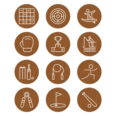 Kişisel ve iletişim için spor ve oyun simgesi...