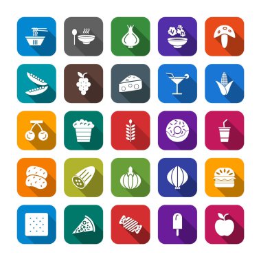 Kişisel ve ticari kullanım için ikon yiyecek...