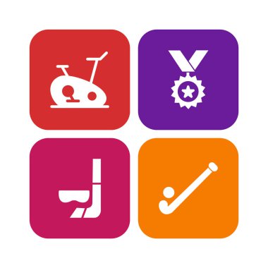 Kişisel ve iletişim için spor ve oyun simgesi...