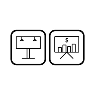 Beyaz Arkaplan Vektörü İzole Edilmiş Elementler Üzerine 2 iş simgesi kümesi