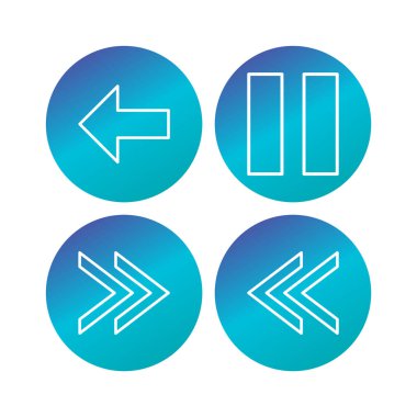 Beyaz Arkaplan Vektörü İzole Edilmiş Elementler üzerinde 4 temel öge seti Simgesi...