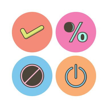 Beyaz arkaplanda 4 temel element simgesi izole edildi...