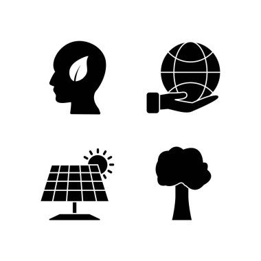 4 Eko Simgesi Sayfası Beyaz Arkaplanda İzole Edildi...