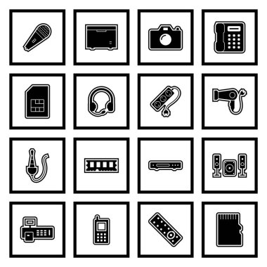 Kişisel ve Ticari Kullanım İçin 16 Elektronik Aygıt Simgesi...