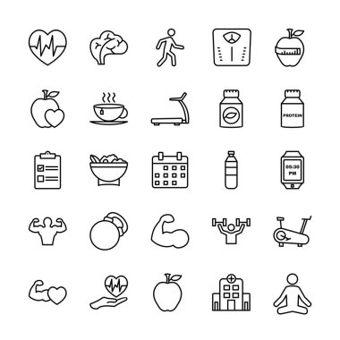 Kişisel ve ticari kullanım için 25 Simge Sağlık...