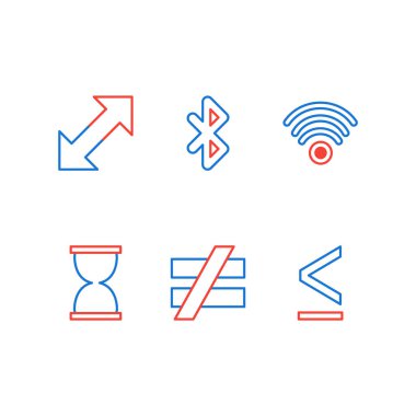 Beyaz Arkaplan Vektörü İzole Edilmiş Elementler üzerine 6 temel element seti Simgesi...