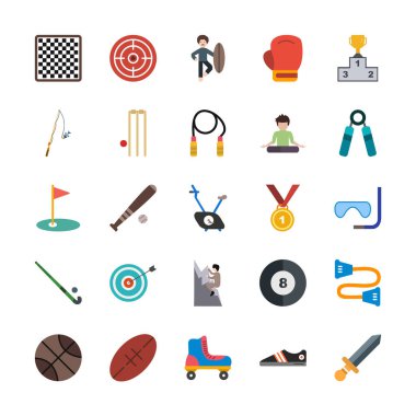 Kişisel ve iletişim için spor ve oyun simgesi...