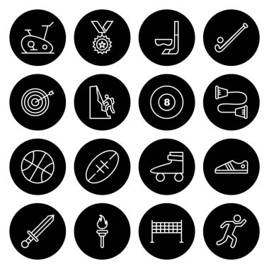 Kişisel ve iletişim için spor ve oyun simgesi...