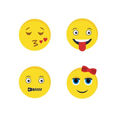 Kişisel ve ticari kullanım için 4 simge emojisi...