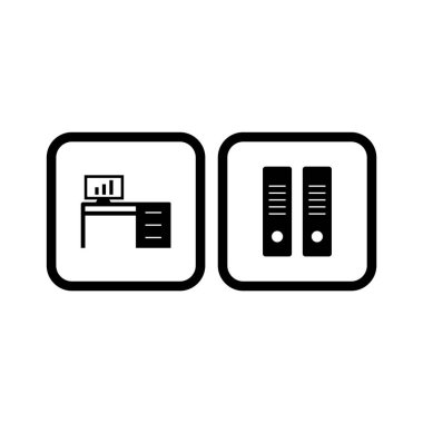 Kişisel ve Ticari Kullanım İçin 2 Ofis Simgesi...