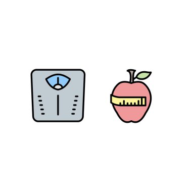 Beyaz Arkaplan Vektörü İzole Edilmiş Elementler Üzerine 2 Sağlık Simgesi...