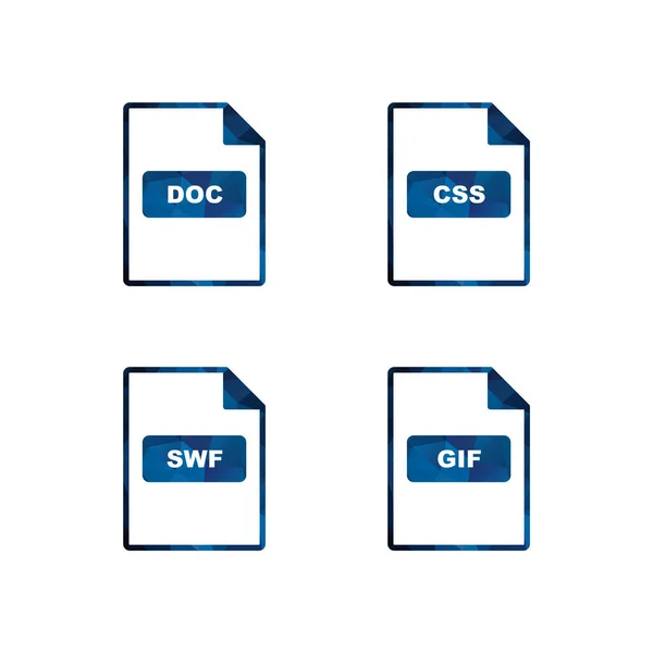 Ensemble Formats Fichiers Icônes Pour Usage Personnel Commercial — Image vectorielle