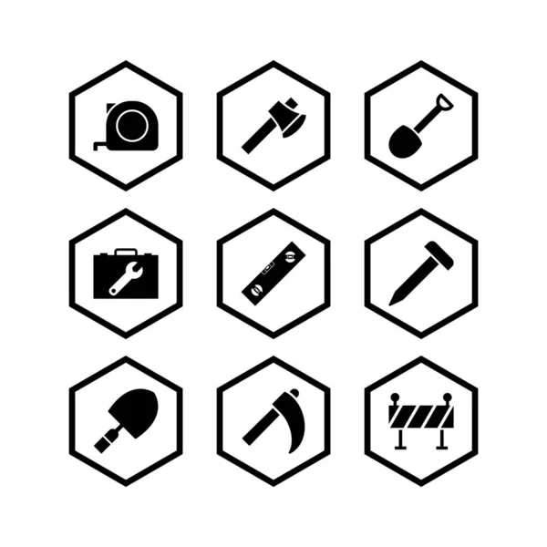 Set Iconos Construcción Sobre Fondo Blanco Vector Elementos Aislados — Archivo Imágenes Vectoriales