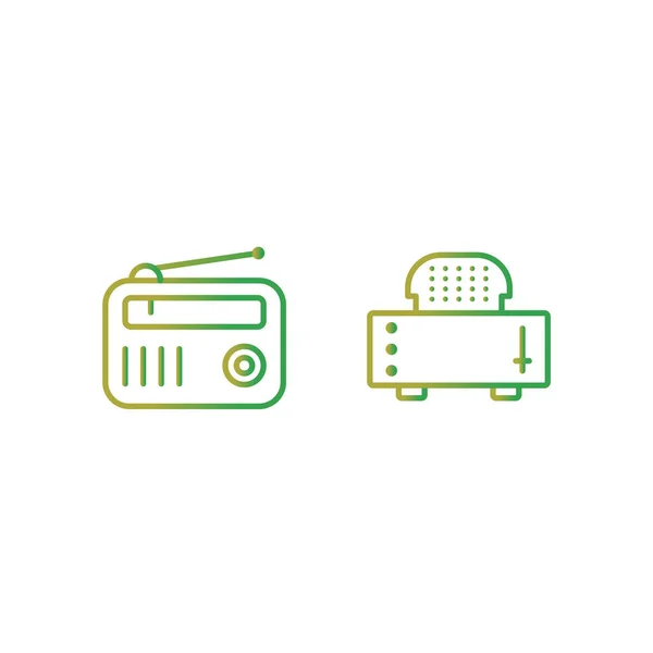 Iconos Dispositivos Electrónicos Para Uso Personal Comercial — Vector de stock