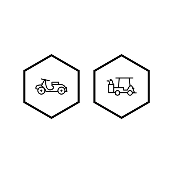 Ikoon Set Van Het Vervoer Voor Persoonlijk Commercieel Gebruik — Stockvector