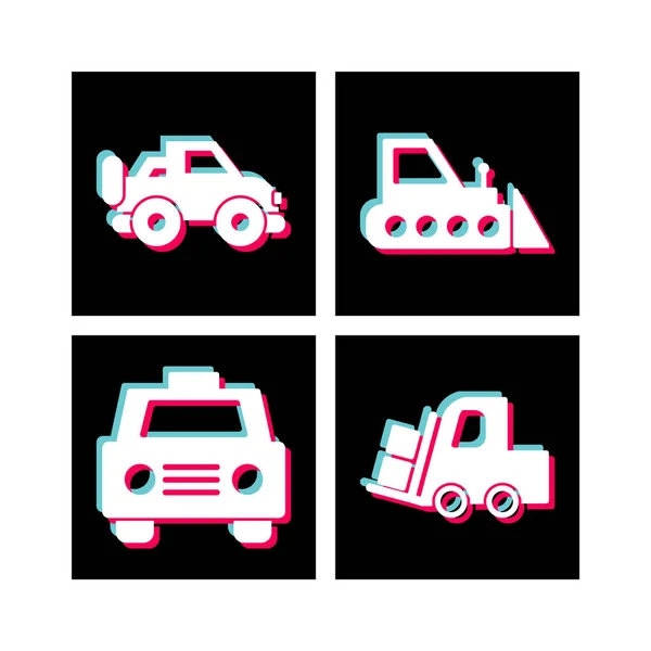 Conjunto Iconos Transporte Para Uso Personal Comercial — Archivo Imágenes Vectoriales