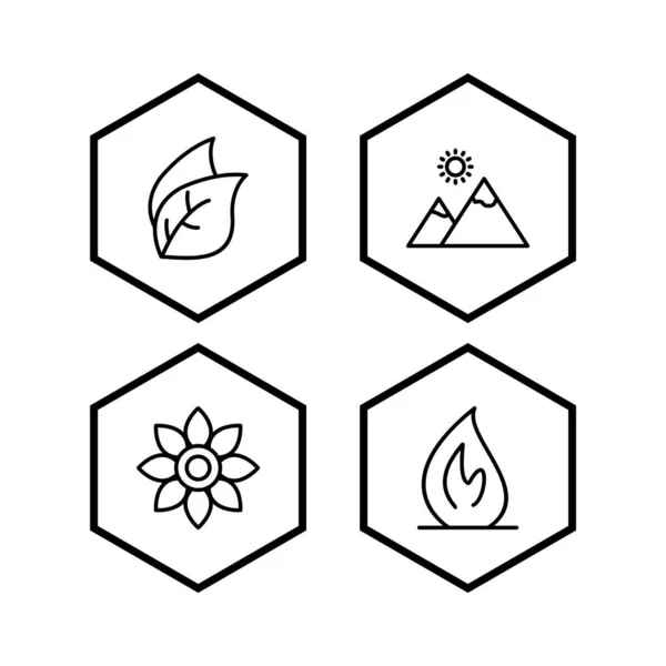 Icon Set Von Öko Für Den Persönlichen Und Kommerziellen Gebrauch — Stockvektor