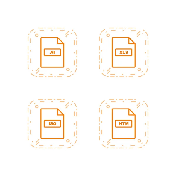 Formatos Arquivo Ícones Para Uso Pessoal Comercial — Vetor de Stock