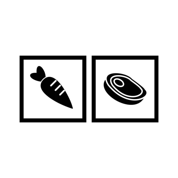 Set Iconos Alimentarios Sobre Fondo Blanco Vector Elementos Aislados — Archivo Imágenes Vectoriales