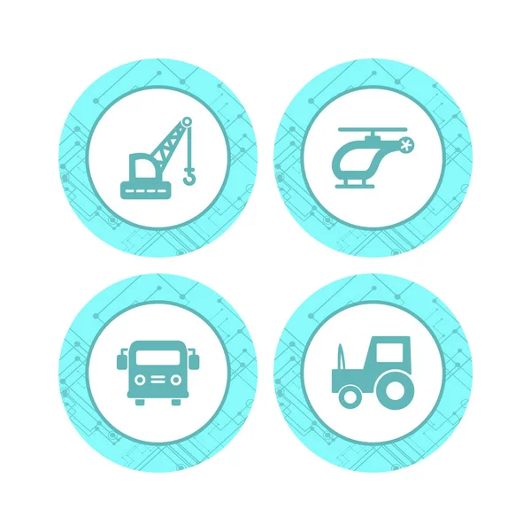 Icon Set Transport Personal Commercial Use — стоковый вектор