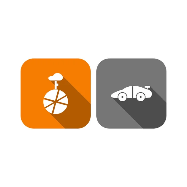 Conjunto Iconos Transporte Para Uso Personal Comercial — Vector de stock