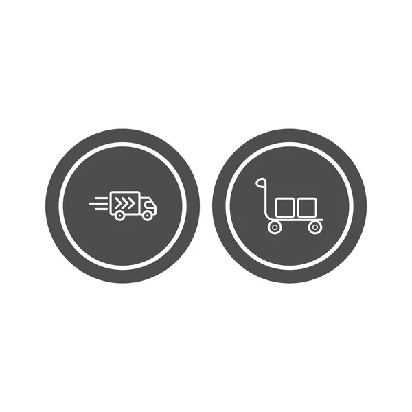 Icon Set Von Transport Für Den Persönlichen Und Kommerziellen Gebrauch — Stockvektor