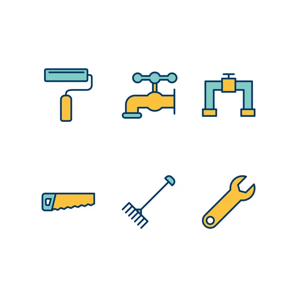 Iconos Construcción Para Uso Personal Comercial — Vector de stock