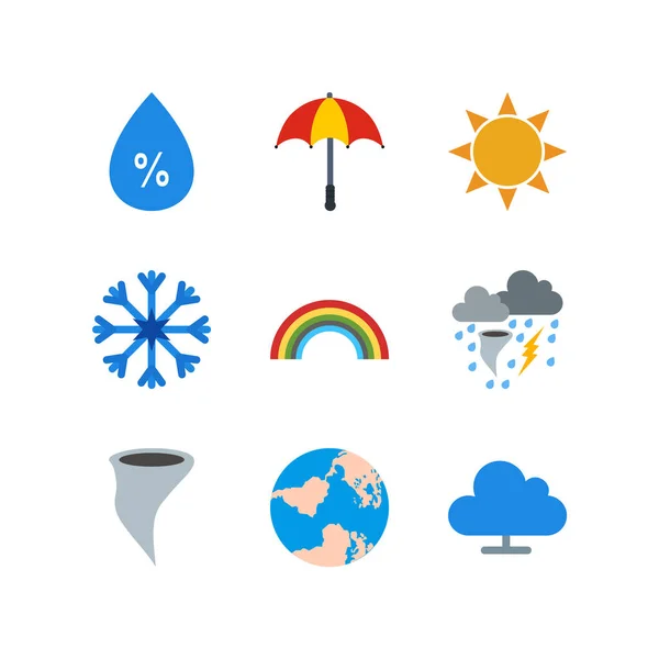 Wetter Symbolblätter Isoliert Auf Weißem Hintergrund — Stockvektor