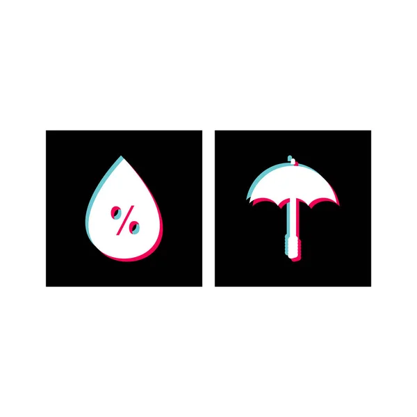 Icon Set Weather Personal Commercial Use — стоковый вектор