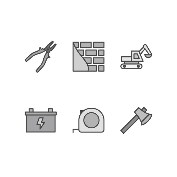 Iconos Construcción Para Uso Personal Comercial — Vector de stock