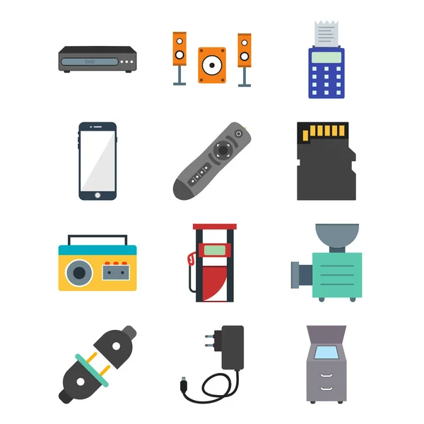 Icon Set Von Elektronischen Geräten Für Den Persönlichen Und Kommerziellen — Stockvektor