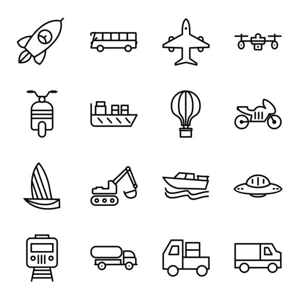 Icon Set of Transport for Personal and Commercial Use
...