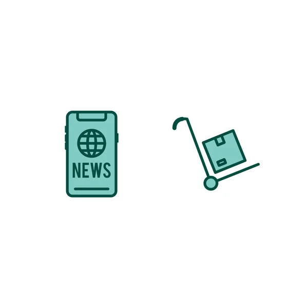 Conjunto Iconos Comercio Electrónico Aislados Sobre Fondo Blanco — Vector de stock