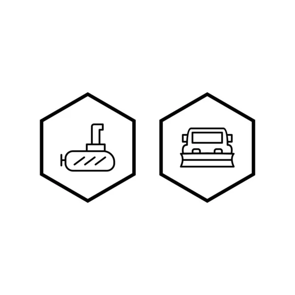 Icon Set Von Transport Für Den Persönlichen Und Kommerziellen Gebrauch — Stockvektor