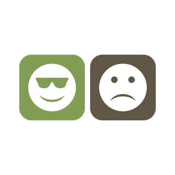 Set Van Emoji Iconen Geïsoleerd Witte Achtergrond — Stockvector