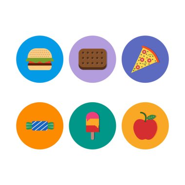 Kişisel ve ticari kullanım için 6 Simge Yiyecek...