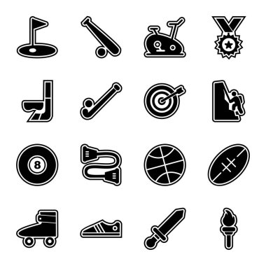 Kişisel ve iletişim için spor ve oyun simgesi...