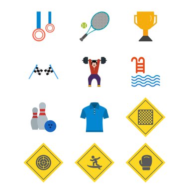 Kişisel ve iletişim için spor ve oyun simgesi...