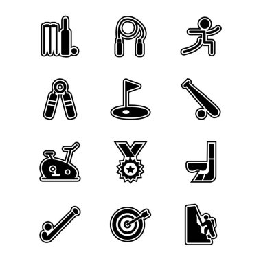 Kişisel ve iletişim için spor ve oyun simgesi...
