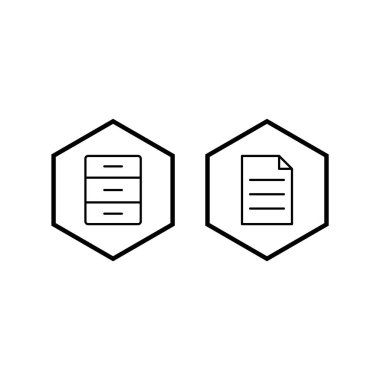 2 Ofis Simgesi Sayfası Beyaz Arkaplanda İzole Edildi...