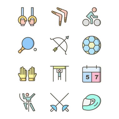 Kişisel ve iletişim için spor ve oyun simgesi...