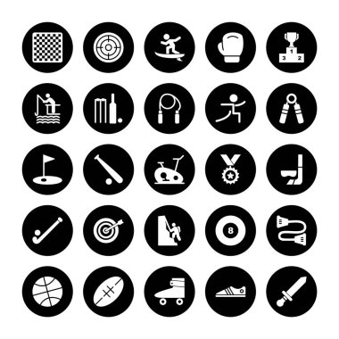 Kişisel ve iletişim için spor ve oyun simgesi...