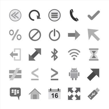 Beyaz Arkaplan Vektörü İzole Edilmiş Elementler Üzerine 25 temel element seti Simgesi...